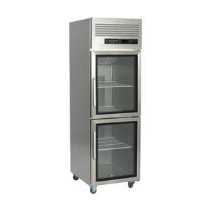 Single glass-door refrigerator/freezer display cabinet