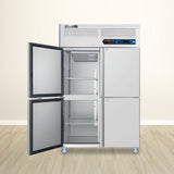 Four-door refrigerator/freezer cabinet